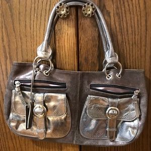 TANO silver leather bag